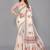 Beige woven linen saree with blouse