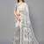 White woven linen saree with blouse