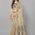 Cream woven linen saree with blouse