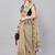 Cream woven linen saree with blouse