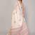 Beige woven linen saree with blouse