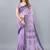 Purple woven linen saree with blouse