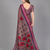 Multicolor woven linen saree with blouse