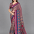Multicolor woven linen saree with blouse