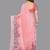 Pink woven linen saree with blouse