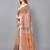 Beige woven linen saree with blouse