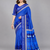 Blue woven linen saree with blouse