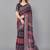 Black woven linen saree with blouse