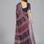 Black woven linen saree with blouse