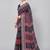 Black woven linen saree with blouse