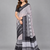 Grey woven linen saree with blouse