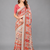 Cream woven linen saree with blouse