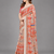 Cream woven linen saree with blouse