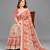 Cream woven linen saree with blouse