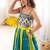 Navratri multicolor dori lehenga with sleeveless blouse