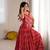 Red Patola Printed Rayon Navratri Lehenga Choli Set with Embroidered Mirror Work Koti Jacket 
