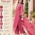 Pink cotton embroidered straight kurta set for women with pant and dupatta