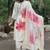White chanderi embroidered straight kurta set for women with dupatta and pant