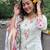 White chanderi embroidered straight kurta set for women with dupatta and pant