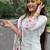 White chanderi embroidered straight kurta set for women with dupatta and pant
