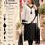 Women's white crepe embroidered straight kurta set with dupatta and pant