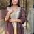 Gold and silver viscose straight embroidered kurta set for women with dupatta and pant
