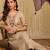 Women's chanderi cream embroidered kurta set with dupatta and pant