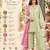Women's light green silk blend straight kurta set with dupatta and pant