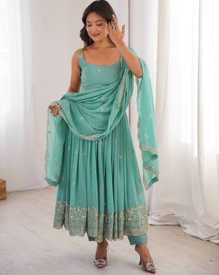 Royal sequin embroidered anarkali set 2