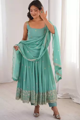 Royal sequin embroidered anarkali set
