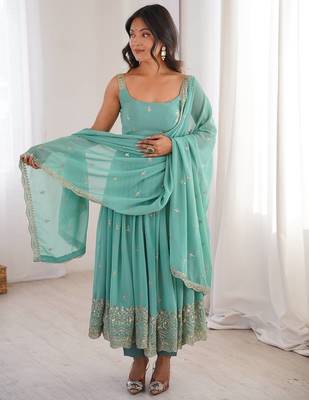 Royal sequin embroidered anarkali set 4