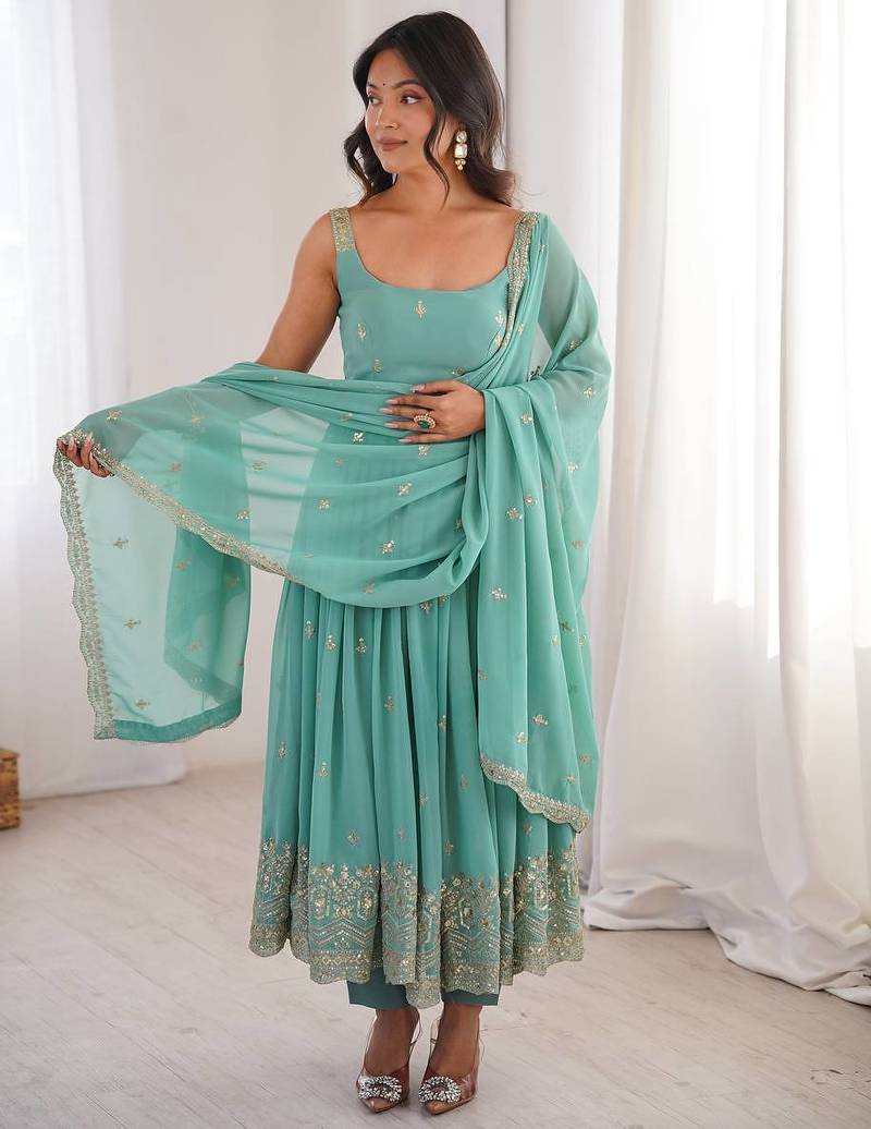 Royal sequin embroidered anarkali set