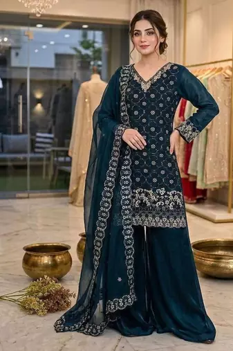 Designer kurti palazzo set