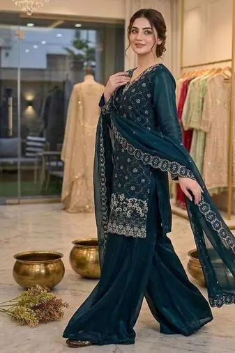 Designer kurti palazzo set
