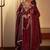 Designer vichitra embroidered gown set