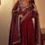 Designer vichitra embroidered gown set
