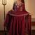 Designer vichitra embroidered gown set