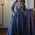 Designer vichitra embroidered gown set