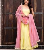 Designer faux georgette 7 meter flair anarkali set