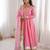 Designer tabby organza silk mirror work anarkali set