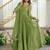 Designer salsa silk foil work gown set