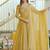 Designer salsa silk foil work gown set