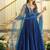Designer fendy silk 7 meter flair gown set