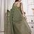 pemium olive green crepe all over woven zari design wedding and party wear saree with blouse