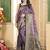 pemium purple and dark purple pure satin all over woven zari design wedding and party wear saree with blouse