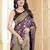 pemium purple and dark purple pure satin all over woven zari design wedding and party wear saree with blouse