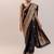 pemium black pure satin all over woven zari design wedding and party wear saree with blouse