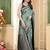 pemium light bottole green and dark green pure satin all over woven zari design wedding and party wear saree with blouse