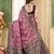 pemium pink and dark maroon pure satin all over woven zari design wedding and party wear saree with blouse