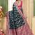 pemium dark firozi and rani pink pure satin all over woven zari design wedding and party wear saree with blouse